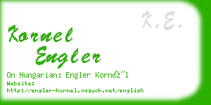 kornel engler business card